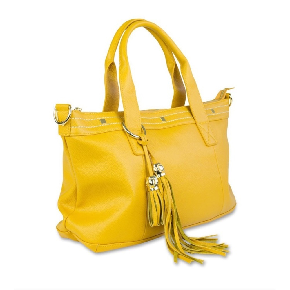 Coure & Pelle Amelia leather bag Mustard yellow - NWT - Picture 7 of 7